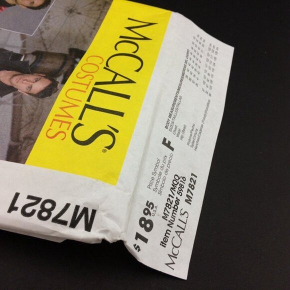 McCalls Costume Pattern 7821  Mens Long Duster Coat Uncut 46-52 Goth Cosplay - Picture 2 of 10